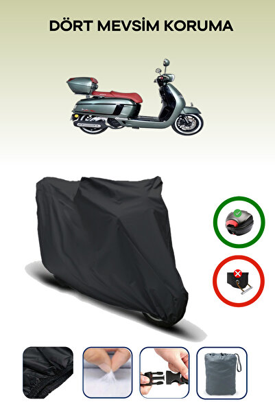 Breen Black Rear Bag Compatible Arora Mojito Pro S Compatible Motorcycle Tarp...