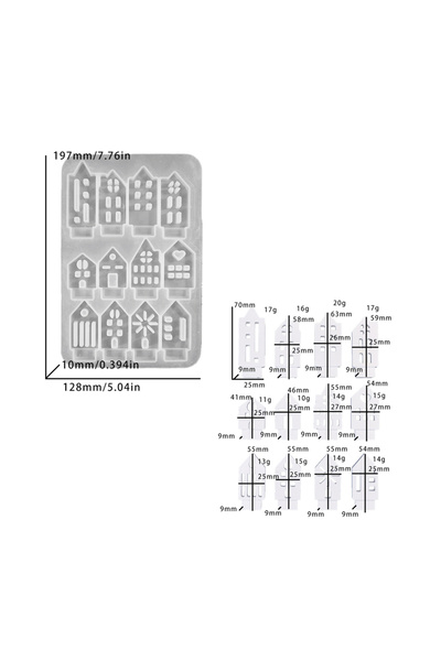 choice2 قالب سيليكون لحامل شموع على شكل أرنب على شكل منزل مجوف، زينة عيد الفص...