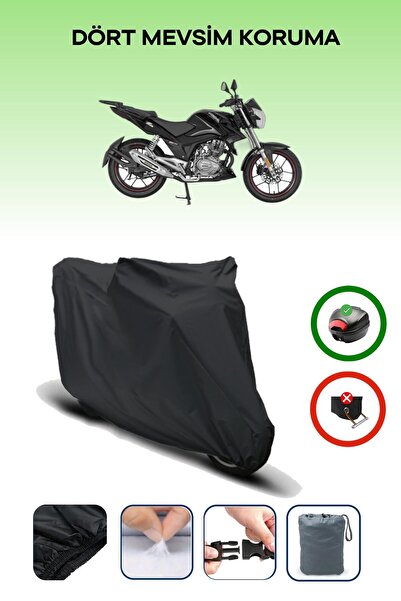 Breen Black Rear Bag Compatible Mondial 150 Z-One Compatible Motorcycle Canva...