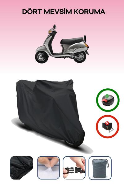 Breen Black Rear Bag Compatible Honda Activa 100 Compatible Motorcycle Tarpaulin Motor Cover