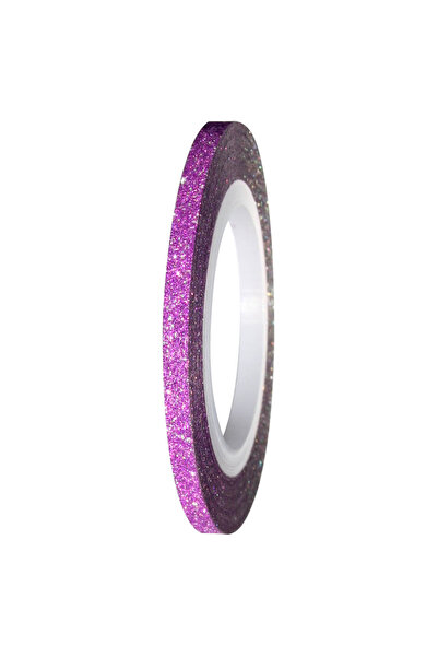 SELA Bandă lată cu sclipici - violet