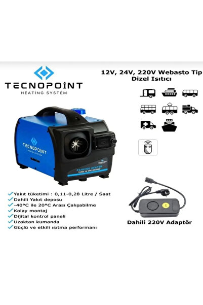 tecnopoint ÇANTA TİPİ WEBASTO 12-24-220V