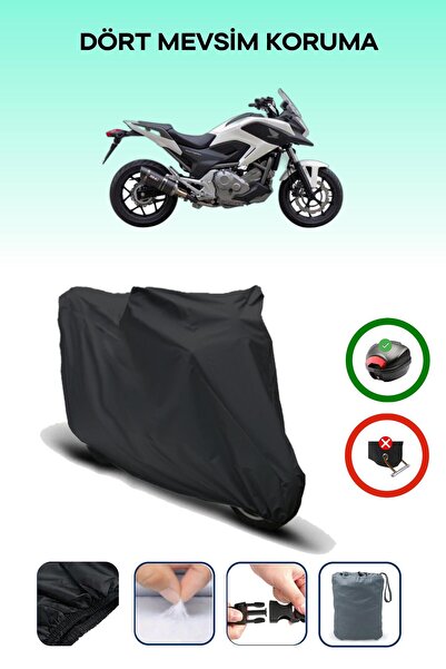 Breen Black Rear Bag Compatible Honda Nc 700 S Compatible Motorcycle Canvas Motor Cover