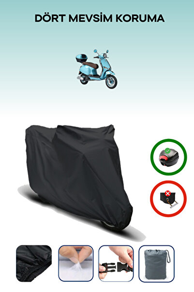 Breen Black Rear Bag Compatible Altai Xline 50 Pro Compatible Motorcycle Tarp...
