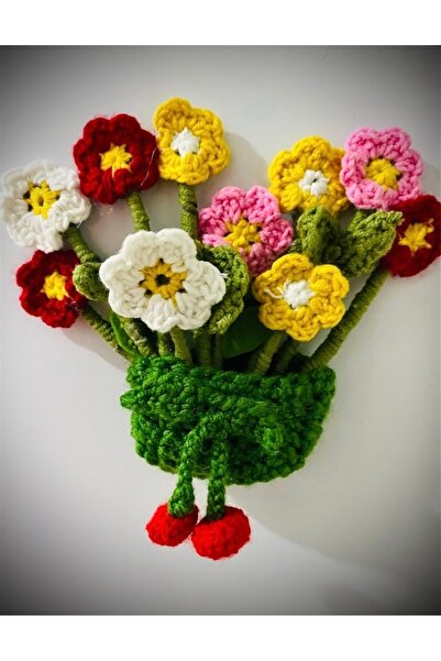 crafted by Nilüfer hadiyelik magnet papatya sepeti