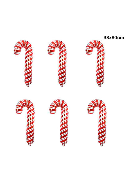 Choice As picture No6 Christmas Candy Cane Foil Balloons Xmas Red Green Sweet...