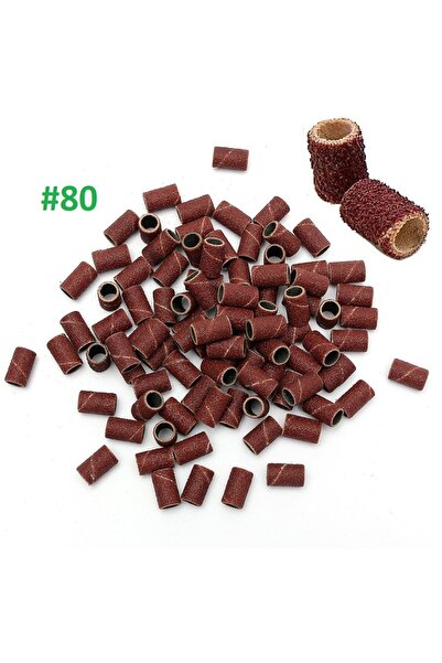 SELA Sanding Bands #80 for Nail Drill, 100 pcs, Brown