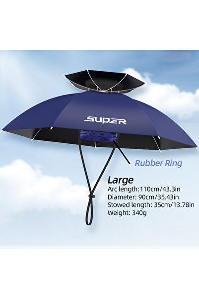 Choice1 Type B-L-rubber YUZHIYUAN Portable Folding Umbrella Hat UPF 50+ UV Pr...