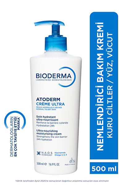 Bioderma Atoderm Cream Ultra Moisturizing Face and Body Cream for Normal and ...