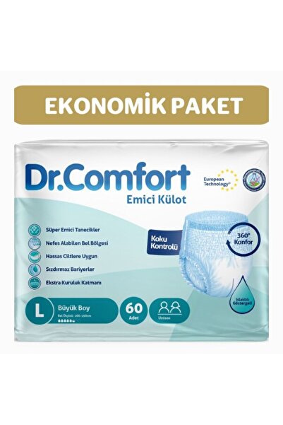 Dr.Comfort Yetişkin Emici Külot Large 2 paket (60 adet)