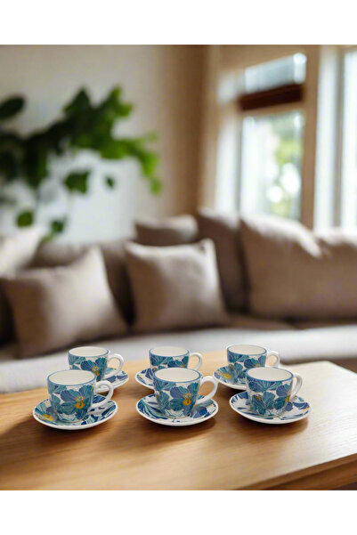 REDTAG White And Blue Printed Tea Set (12 Piece)