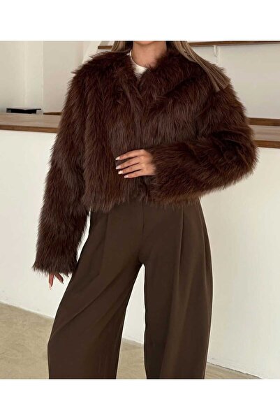 fatih eşarp Yakasız Premium İthal Kürk Mont