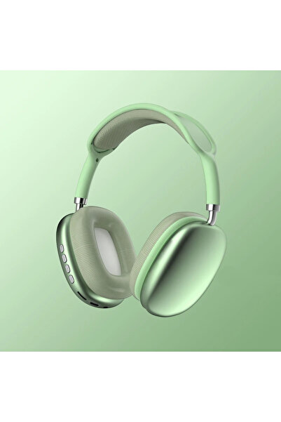 P9 سماعة رأس لاسلكية احترافية بتقنية بلوتوث، تغطي الأذن بالكامل، مزودة بميكروفون، باللونين الأسود والفضي.