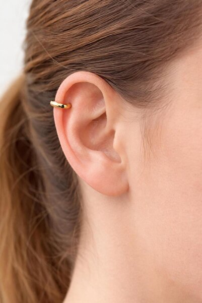 Çgk Çiğdem Gürel Kuyumculuk 8 Ayar Gizli Kilitli Tek Halka Kıkırdak Küpe – Mi...