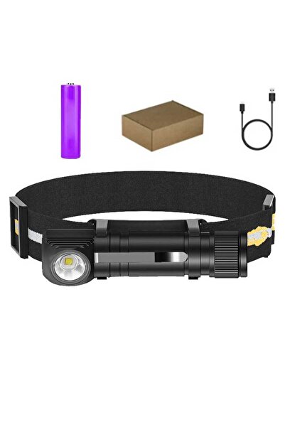 Choice مصباح رأس قابل لإعادة الشحن بمنفذ USB من النوع C، بطارية 2000 مللي أمب...