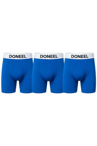 doneel Premium 100percent Cotton Mens Trunk 3pcs With Logo Waistband- Large