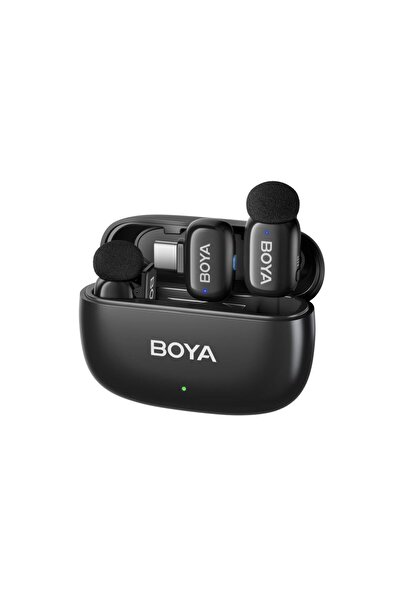 BOYA Mini 2 AI Kablosuz Yaka Mikrofonu Type-C Mat Siyah - SKU02