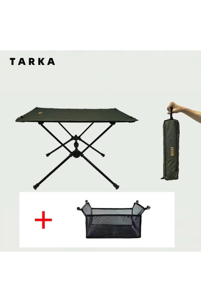 Choice طاولة تخييم قابلة للطي من قماش أكسفورد من تاركا، لون أخضر مع شبكة، خفي...