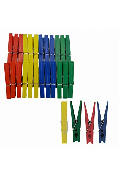 JML1 Clothes Pegs 24/set, Plastic 8cm Different Colors Wholesale