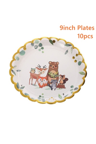 Choice Plate B Woodland Birthday Party Plates Cup Tableware Happy Birthday Pa...