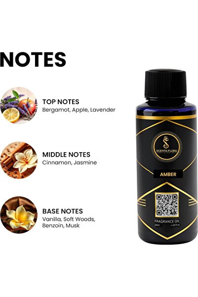 SCENTA FLORA Amber Fragrance Oil for Scent Diffusers