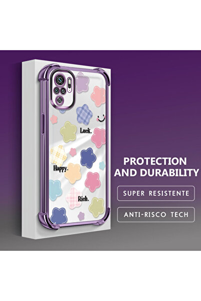 ucuc حافظة هاتف شفافة من السيليكون متوافقة مع هاتف Xiaomi Redmi Note 10 4G بن...