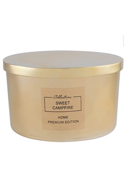 Pepco Home Premium Edition Metalik 3 Fitilli Mum SWEET CAMPFIRE 1 kl