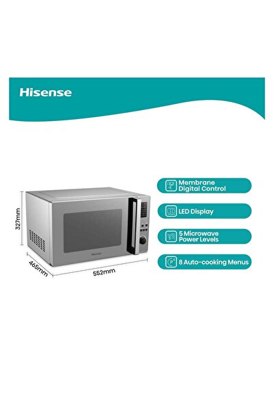 Hisense 45 Liter Microwave With Grill Premium Silver Model H45Mom