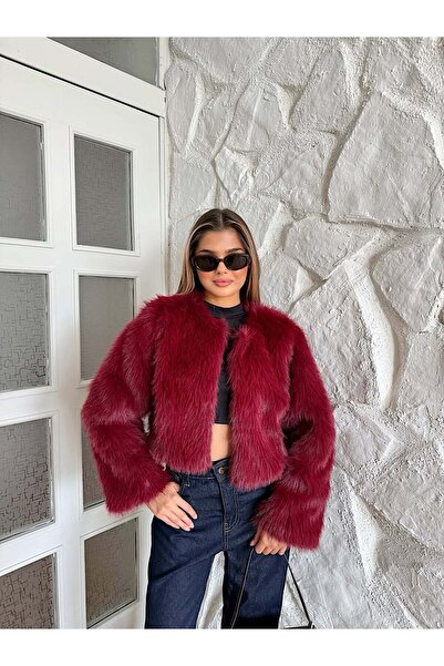 fatih eşarp Yakasız Premium İthal Kürk Mont