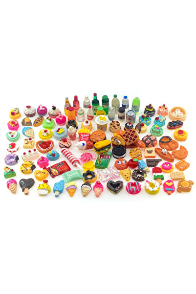 Choice 30 قطعة من المشروبات والأطعمة الصغيرة اللطيفة، أثاث مصغر، رفوف سوبر ما...