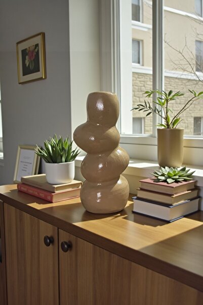 TESORİ TESSİLLİ Modern Siyah Dekoratif Obje – Seramik Vazo Biblo Salon Konsol...