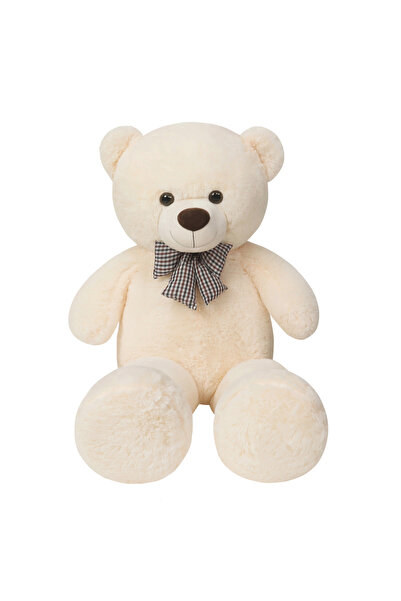 Choice دمية دب عملاقة بيضاء ناعمة بطول 105 سم، ألعاب قطيفة بيضاء ووردية وبنية، وسادة عناق كبيرة جدًا