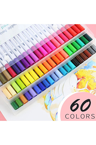 Choice 60 Colors 12-100 PCS Colored Art Marker Sketching Manga Markers Drawin...