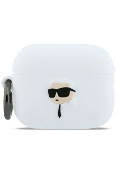Karl Lagerfeld Apple AirPods Pro 3 Silicone Karl Head 3D, white