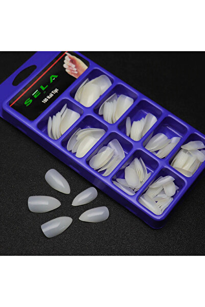 SELA Unghii false tip Mandala Oval, 100 bucăți