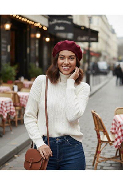 Mollycrush قبعة رسام سوداء للنساء |   قبعة فرنسية يومية أنيقة من الصوف