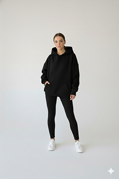 LUMİZA Kadın & Erkek Unisex Basic Sweatshirt Sweat - Günlük Spor Ev Giyimi 3 ...