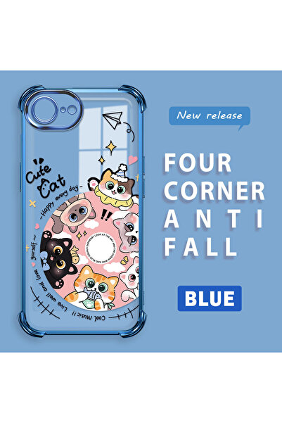 ucuc حافظة هاتف آيفون 16e متوافقة مع تصميم القطة الكرتونية اللطيفة، مصنوعة من...