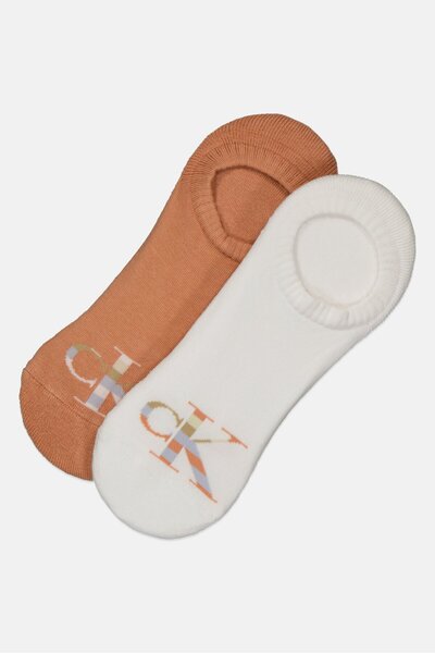 Calvin Klein Jeans Men 2 Pairs Brand Logo Invisible Socks, Multicolor