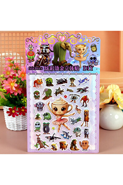 choice2 قطعة واحدة من النمط 3، قطعة واحدة من ملصقات فقاعات ثلاثية الأبعاد على...