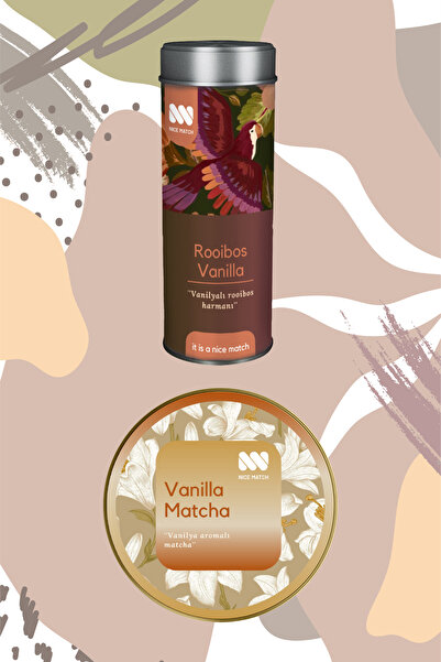 Nice Match مجموعة فانيليا هارموني - شاي الرويبوس بالفانيليا وشاي الماتشا بالفانيليا