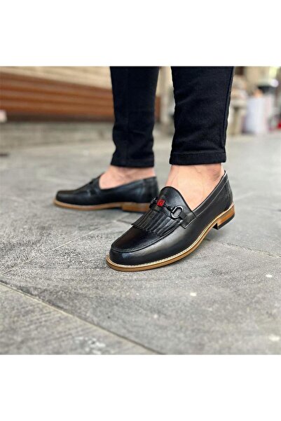 Parlak Hakiki Deri Tokalı Corcik Ayakkabı