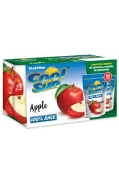 cool sun عصير تفاح 200 مل، (عبوة من 3 قطع × 40)