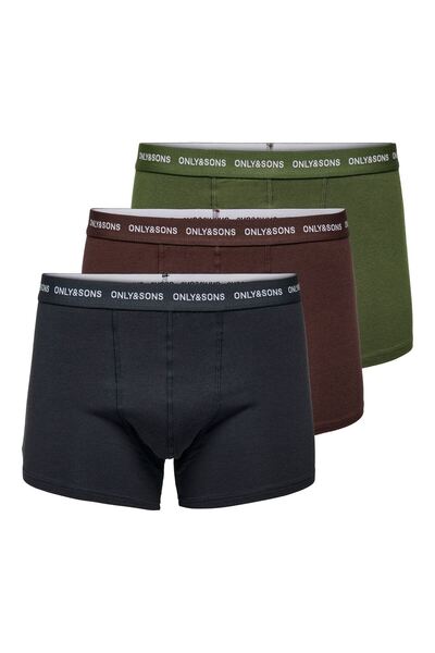 Only & Sons Onskasper TNT šareni kufri 3 komada OS22024529 duboki mahagonij