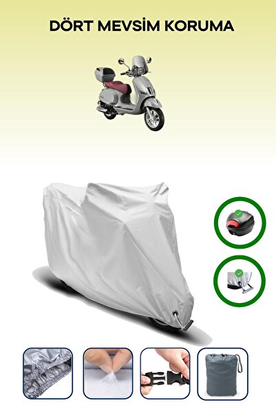 Breen حقيبة خلفية رمادية اللون ومتوافقة مع قماش المحرك المتوافق مع Kuba Bevely 125