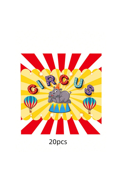 Choice 20pcs Napkins Circus Clown Theme Disposable Tableware Set Birthday Par...