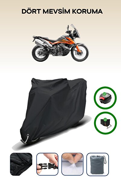 Breen حقيبة خلفية سوداء وقفل متوافقان مع KTM 790 Adventure متوافقان مع قماش المحرك