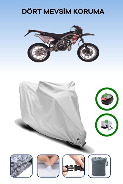 Breen Gray Rear Bag and Lock Compatible Gas Gas Rookie Compatible Motorcycle ...