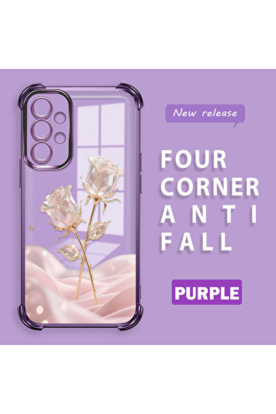 ucuc حافظة حماية من السيليكون الشفاف باللون الوردي الرومانسي المتوافقة مع هات...