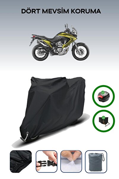 Breen حقيبة خلفية سوداء وقماش محرك متوافق مع هوندا XL 700 ترانسالب